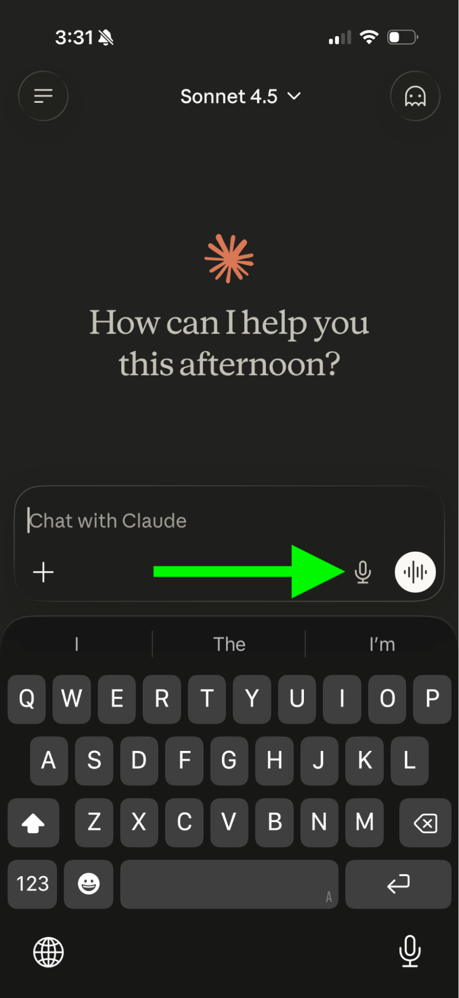 Claude mobile screenshot