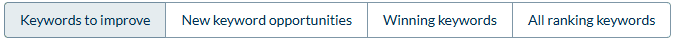 screenshot of filter views